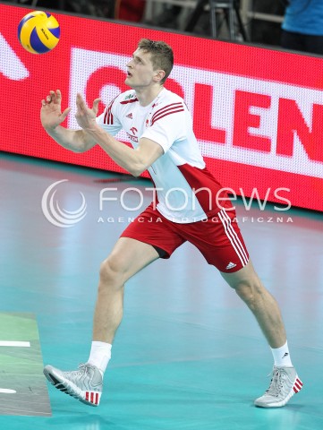  18.05.2014 WROCLAW <br />SIATKOWKA MEZCZYZN <br />TURNIEJ KWALIFIKACYJNY DO MISTRZOSTW EUROPY 2015<br />2015 FIVB WORLD CHAMPIONSHIP - EUROPEAN QUALIFICATION MEN <br />MECZ POLSKA - SLOWENIA ( POLAND - SLOVENIA ) <br />N/Z PIOTR NOWAKOWSKI SYLWETKA <br /> 