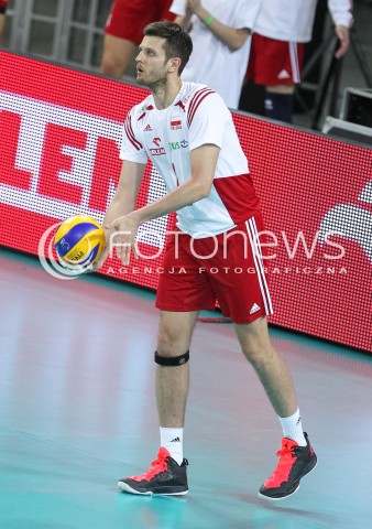  18.05.2014 WROCLAW <br />SIATKOWKA MEZCZYZN <br />TURNIEJ KWALIFIKACYJNY DO MISTRZOSTW EUROPY 2015<br />2015 FIVB WORLD CHAMPIONSHIP - EUROPEAN QUALIFICATION MEN <br />MECZ POLSKA - SLOWENIA ( POLAND - SLOVENIA ) <br />N/Z MICHAL WINIARSKI SYLWETKA <br /> 