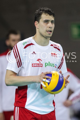  18.05.2014 WROCLAW <br />SIATKOWKA MEZCZYZN <br />TURNIEJ KWALIFIKACYJNY DO MISTRZOSTW EUROPY 2015<br />2015 FIVB WORLD CHAMPIONSHIP - EUROPEAN QUALIFICATION MEN <br />MECZ POLSKA - SLOWENIA ( POLAND - SLOVENIA ) <br />N/Z FABIAN DRZYZGA SYLWETKA <br /> 