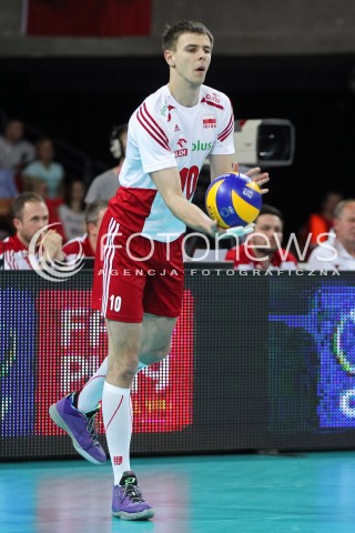  18.05.2014 WROCLAW <br />SIATKOWKA MEZCZYZN <br />TURNIEJ KWALIFIKACYJNY DO MISTRZOSTW EUROPY 2015<br />2015 FIVB WORLD CHAMPIONSHIP - EUROPEAN QUALIFICATION MEN <br />MECZ POLSKA - SLOWENIA ( POLAND - SLOVENIA ) <br />N/Z MARIUSZ WLAZLY SYLWETKA <br /> 