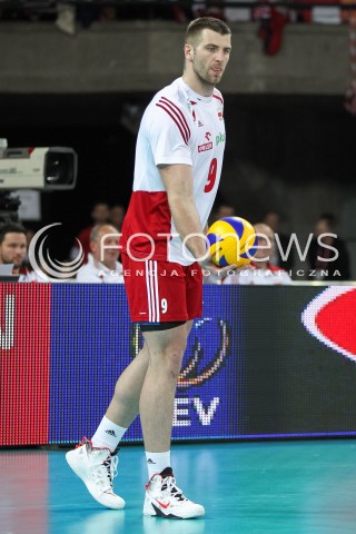  18.05.2014 WROCLAW <br />SIATKOWKA MEZCZYZN <br />TURNIEJ KWALIFIKACYJNY DO MISTRZOSTW EUROPY 2015<br />2015 FIVB WORLD CHAMPIONSHIP - EUROPEAN QUALIFICATION MEN <br />MECZ POLSKA - SLOWENIA ( POLAND - SLOVENIA ) <br />N/Z GRZEGORZ BOCIEK SYLWETKA <br /> 