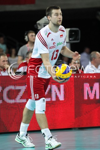  18.05.2014 WROCLAW <br />SIATKOWKA MEZCZYZN <br />TURNIEJ KWALIFIKACYJNY DO MISTRZOSTW EUROPY 2015<br />2015 FIVB WORLD CHAMPIONSHIP - EUROPEAN QUALIFICATION MEN <br />MECZ POLSKA - SLOWENIA ( POLAND - SLOVENIA ) <br />N/Z MICHAL KUBIAK SYLWETKA <br /> 