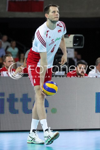 18.05.2014 WROCLAW <br />SIATKOWKA MEZCZYZN <br />TURNIEJ KWALIFIKACYJNY DO MISTRZOSTW EUROPY 2015<br />2015 FIVB WORLD CHAMPIONSHIP - EUROPEAN QUALIFICATION MEN <br />MECZ POLSKA - SLOWENIA ( POLAND - SLOVENIA ) <br />N/Z BARTOSZ KUREK SYLWETKA <br /> 