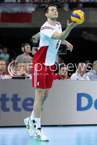  18.05.2014 WROCLAW <br />SIATKOWKA MEZCZYZN <br />TURNIEJ KWALIFIKACYJNY DO MISTRZOSTW EUROPY 2015<br />2015 FIVB WORLD CHAMPIONSHIP - EUROPEAN QUALIFICATION MEN <br />MECZ POLSKA - SLOWENIA ( POLAND - SLOVENIA ) <br />N/Z BARTOSZ KUREK SYLWETKA <br /> 
