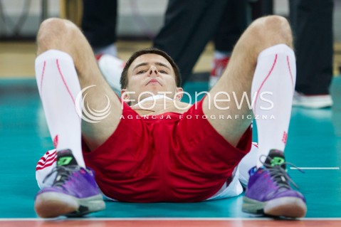  18.05.2014 WROCLAW <br />SIATKOWKA MEZCZYZN <br />TURNIEJ KWALIFIKACYJNY DO MISTRZOSTW EUROPY 2015<br />2015 FIVB WORLD CHAMPIONSHIP - EUROPEAN QUALIFICATION MEN <br />MECZ POLSKA - SLOWENIA ( POLAND - SLOVENIA ) <br />N/Z MARIUSZ WLAZLY SYLWETKA <br /> 