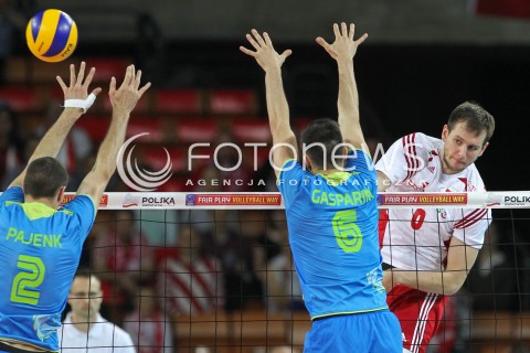  18.05.2014 WROCLAW <br />SIATKOWKA MEZCZYZN <br />TURNIEJ KWALIFIKACYJNY DO MISTRZOSTW EUROPY 2015<br />2015 FIVB WORLD CHAMPIONSHIP - EUROPEAN QUALIFICATION MEN <br />MECZ POLSKA - SLOWENIA ( POLAND - SLOVENIA ) <br />N/Z BARTOSZ KUREK <br /> 