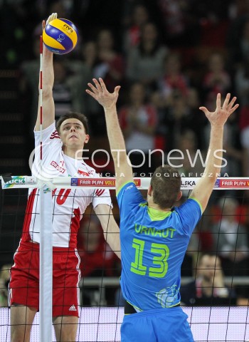  18.05.2014 WROCLAW <br />SIATKOWKA MEZCZYZN <br />TURNIEJ KWALIFIKACYJNY DO MISTRZOSTW EUROPY 2015<br />2015 FIVB WORLD CHAMPIONSHIP - EUROPEAN QUALIFICATION MEN <br />MECZ POLSKA - SLOWENIA ( POLAND - SLOVENIA ) <br />N/Z MARIUSZ WLAZLY <br /> 