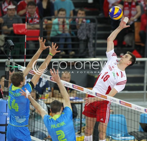  18.05.2014 WROCLAW <br />SIATKOWKA MEZCZYZN <br />TURNIEJ KWALIFIKACYJNY DO MISTRZOSTW EUROPY 2015<br />2015 FIVB WORLD CHAMPIONSHIP - EUROPEAN QUALIFICATION MEN <br />MECZ POLSKA - SLOWENIA ( POLAND - SLOVENIA ) <br />N/Z MARIUSZ WLAZLY <br /> 