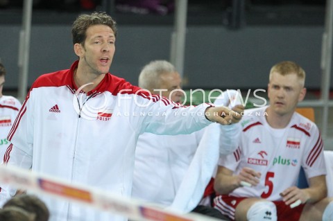  18.05.2014 WROCLAW <br />SIATKOWKA MEZCZYZN <br />TURNIEJ KWALIFIKACYJNY DO MISTRZOSTW EUROPY 2015<br />2015 FIVB WORLD CHAMPIONSHIP - EUROPEAN QUALIFICATION MEN <br />MECZ POLSKA - SLOWENIA ( POLAND - SLOVENIA ) <br />N/Z STEPHANE ANTIGA TRENER ( HEAD COACH ) <br /> 