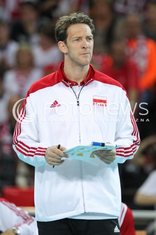  18.05.2014 WROCLAW <br />SIATKOWKA MEZCZYZN <br />TURNIEJ KWALIFIKACYJNY DO MISTRZOSTW EUROPY 2015<br />2015 FIVB WORLD CHAMPIONSHIP - EUROPEAN QUALIFICATION MEN <br />MECZ POLSKA - SLOWENIA ( POLAND - SLOVENIA ) <br />N/Z STEPHANE ANTIGA TRENER ( HEAD COACH ) SYLWETKA <br /> 