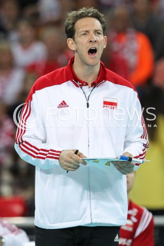  18.05.2014 WROCLAW <br />SIATKOWKA MEZCZYZN <br />TURNIEJ KWALIFIKACYJNY DO MISTRZOSTW EUROPY 2015<br />2015 FIVB WORLD CHAMPIONSHIP - EUROPEAN QUALIFICATION MEN <br />MECZ POLSKA - SLOWENIA ( POLAND - SLOVENIA ) <br />N/Z STEPHANE ANTIGA TRENER ( HEAD COACH ) SYLWETKA <br /> 
