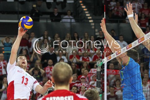  18.05.2014 WROCLAW <br />SIATKOWKA MEZCZYZN <br />TURNIEJ KWALIFIKACYJNY DO MISTRZOSTW EUROPY 2015<br />2015 FIVB WORLD CHAMPIONSHIP - EUROPEAN QUALIFICATION MEN <br />MECZ POLSKA - SLOWENIA ( POLAND - SLOVENIA ) <br />N/Z MICHAL KUBIAK <br /> 