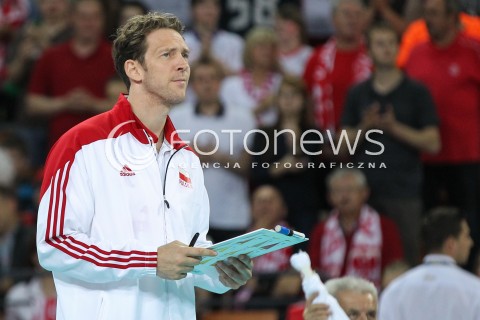  18.05.2014 WROCLAW <br />SIATKOWKA MEZCZYZN <br />TURNIEJ KWALIFIKACYJNY DO MISTRZOSTW EUROPY 2015<br />2015 FIVB WORLD CHAMPIONSHIP - EUROPEAN QUALIFICATION MEN <br />MECZ POLSKA - SLOWENIA ( POLAND - SLOVENIA ) <br />N/Z STEPHANE ANTIGA TRENER ( HEAD COACH ) SYLWETKA <br /> 