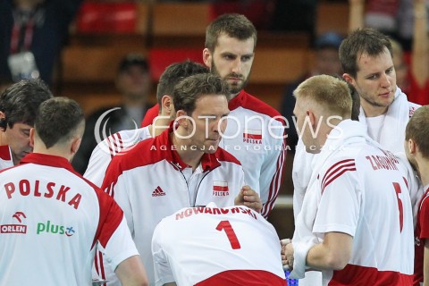  18.05.2014 WROCLAW <br />SIATKOWKA MEZCZYZN <br />TURNIEJ KWALIFIKACYJNY DO MISTRZOSTW EUROPY 2015<br />2015 FIVB WORLD CHAMPIONSHIP - EUROPEAN QUALIFICATION MEN <br />MECZ POLSKA - SLOWENIA ( POLAND - SLOVENIA ) <br />N/Z STEPHANE ANTIGA TRENER ( HEAD COACH ) <br /> 