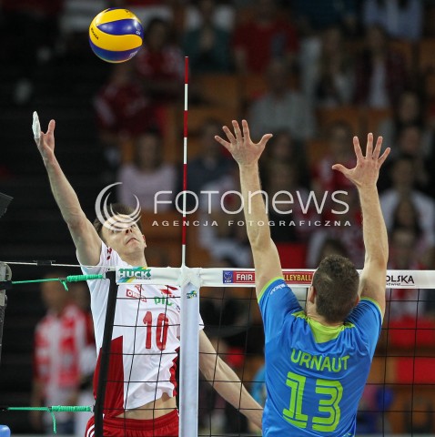  18.05.2014 WROCLAW <br />SIATKOWKA MEZCZYZN <br />TURNIEJ KWALIFIKACYJNY DO MISTRZOSTW EUROPY 2015<br />2015 FIVB WORLD CHAMPIONSHIP - EUROPEAN QUALIFICATION MEN <br />MECZ POLSKA - SLOWENIA ( POLAND - SLOVENIA ) <br />N/Z MARIUSZ WLAZLY <br /> 