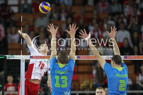 18.05.2014 WROCLAW <br />SIATKOWKA MEZCZYZN <br />TURNIEJ KWALIFIKACYJNY DO MISTRZOSTW EUROPY 2015<br />2015 FIVB WORLD CHAMPIONSHIP - EUROPEAN QUALIFICATION MEN <br />MECZ POLSKA - SLOWENIA ( POLAND - SLOVENIA ) <br />N/Z MARIUSZ WLAZLY <br /> 