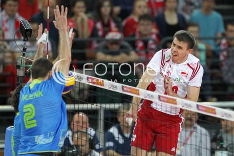  18.05.2014 WROCLAW <br />SIATKOWKA MEZCZYZN <br />TURNIEJ KWALIFIKACYJNY DO MISTRZOSTW EUROPY 2015<br />2015 FIVB WORLD CHAMPIONSHIP - EUROPEAN QUALIFICATION MEN <br />MECZ POLSKA - SLOWENIA ( POLAND - SLOVENIA ) <br />N/Z MARIUSZ WLAZLY <br /> 