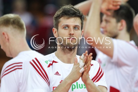  18.05.2014 WROCLAW <br />SIATKOWKA MEZCZYZN <br />TURNIEJ KWALIFIKACYJNY DO MISTRZOSTW EUROPY 2015<br />2015 FIVB WORLD CHAMPIONSHIP - EUROPEAN QUALIFICATION MEN <br />MECZ POLSKA - SLOWENIA ( POLAND - SLOVENIA ) <br />N/Z MICHAL WINIARSKI SYLWETKA <br /> 