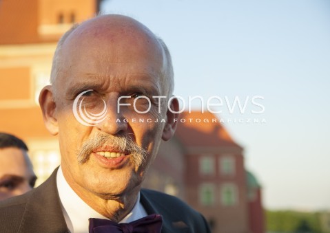  23.05.2014 WARSZAWA FINAL KAMPANII WYBORCZEJ  KONGRESU NOWEJ PRAWICY JANUSZA KORWINA MIKKE DO EUROPARLAMENTU N/Z JANUSZ KORWIN MIKKE  