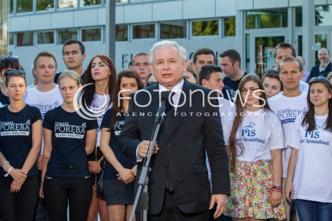  23.05.2014 RZESZOW <br />WIZYTA PREZESA PIS JAROSLAWA KACZYNSKIEGO W RZESZOWIE W ZWIAZKU Z ZAKONCZENIEM KAMPANII WYBORCZEJ DO PARLAMENTU EUROPEJSKIEGO<br />N/Z JAROSLAW KACZYNSKI<br /> 