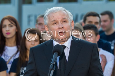  23.05.2014 RZESZOW <br />WIZYTA PREZESA PIS JAROSLAWA KACZYNSKIEGO W RZESZOWIE W ZWIAZKU Z ZAKONCZENIEM KAMPANII WYBORCZEJ DO PARLAMENTU EUROPEJSKIEGO<br />N/Z JAROSLAW KACZYNSKI<br /> 