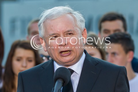  23.05.2014 RZESZOW <br />WIZYTA PREZESA PIS JAROSLAWA KACZYNSKIEGO W RZESZOWIE W ZWIAZKU Z ZAKONCZENIEM KAMPANII WYBORCZEJ DO PARLAMENTU EUROPEJSKIEGO<br />N/Z JAROSLAW KACZYNSKI<br /> 