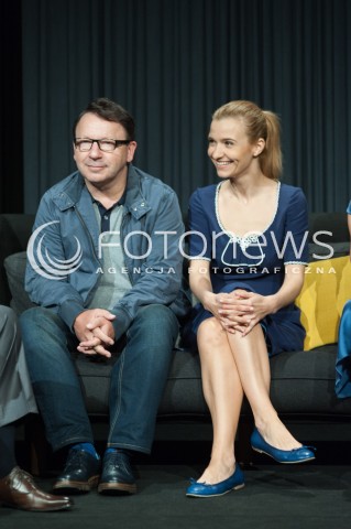  29.05.2014 WARSZAWA <br />PROBA MEDIALNA INTRYGA W TEATRZE KAMIENICA<br />N/Z JOANNA KORONIEWSKA ZBIGNIEW ZAMACHOWSKI<br /> 