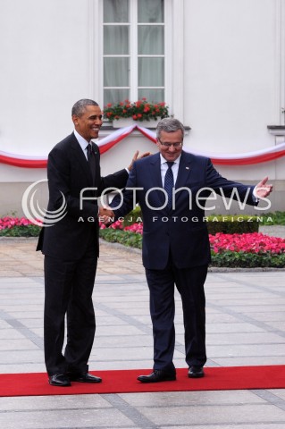 03.06.2014 WARSZAWA<br />WIZYTA PREZYDENTA USA BARACKA OBAMY W POLSCE<br />SPOTKANIE PREZYDENTA BARACKA OBAMY Z PREZYDENTEM BRONISLAWEM KOMOROWSKIM<br />President Obama in Poland. Barack Obama and President Bronislaw Komorowski meet at Belweder Palace<br />N/Z PREZYDENT POLSKI BRONISLAW KOMOROWSKI PREZYDENT USA BARACK OBAMA<br /> 