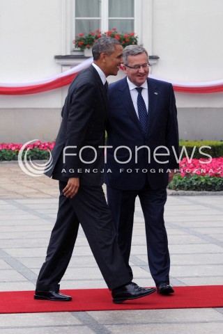  03.06.2014 WARSZAWA<br />WIZYTA PREZYDENTA USA BARACKA OBAMY W POLSCE<br />SPOTKANIE PREZYDENTA BARACKA OBAMY Z PREZYDENTEM BRONISLAWEM KOMOROWSKIM<br />President Obama in Poland. Barack Obama and President Bronislaw Komorowski meet at Belweder Palace<br />N/Z PREZYDENT POLSKI BRONISLAW KOMOROWSKI PREZYDENT USA BARACK OBAMA<br /> 