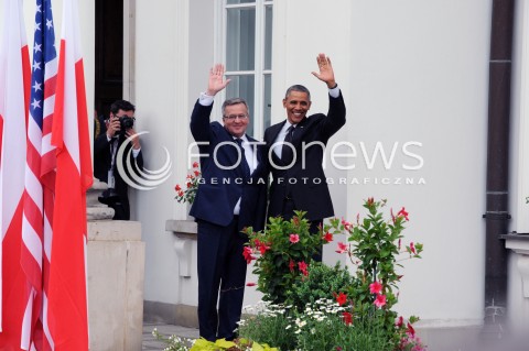  03.06.2014 WARSZAWA<br />WIZYTA PREZYDENTA USA BARACKA OBAMY W POLSCE<br />SPOTKANIE PREZYDENTA BARACKA OBAMY Z PREZYDENTEM BRONISLAWEM KOMOROWSKIM<br />President Obama in Poland. Barack Obama and President Bronislaw Komorowski meet at Belweder Palace<br />N/Z PREZYDENT POLSKI BRONISLAW KOMOROWSKI PREZYDENT USA BARACK OBAMA<br /> 