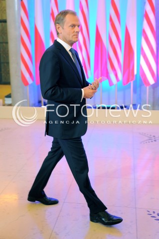  03.06.2014 WARSZAWA<br />WIZYTA PREZYDENTA USA BARACKA OBAMY W POLSCE<br />SPOTKANIE PREZYDENTA BARACKA OBAMY Z PREMIEREM DONALDEM TUSKIEM<br />President Obama in Poland. Barack Obama and Prime Minister Donald Tusk meet at the Polish Chancellery<br />N/Z DONALD TUSK<br /> 