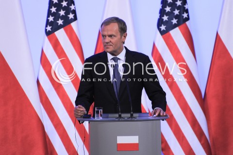  03.06.2014 WARSZAWA<br />WIZYTA PREZYDENTA USA BARACKA OBAMY W POLSCE<br />SPOTKANIE PREZYDENTA BARACKA OBAMY Z PREMIEREM DONALDEM TUSKIEM<br />President Obama in Poland. Barack Obama and Prime Minister Donald Tusk meet at the Polish Chancellery<br />N/Z DONALD TUSK<br /> 