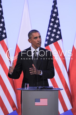  03.06.2014 WARSZAWA<br />WIZYTA PREZYDENTA USA BARACKA OBAMY W POLSCE<br />SPOTKANIE PREZYDENTA BARACKA OBAMY Z PREMIEREM DONALDEM TUSKIEM<br />President Obama in Poland. Barack Obama and Prime Minister Donald Tusk meet at the Polish Chancellery<br />N/Z BARACK OBAMA<br /> 