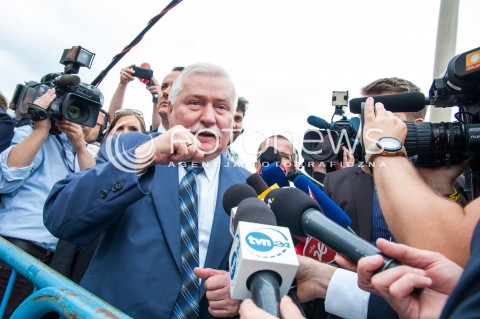  04.06.2014 WARSZAWA GLOWNE UROCZYSTOSCI Z OKAZJI 25 LECIA WOLNYCH WYBOROW W POLSCE  N/Z PREZYDENT LECH WALESA  