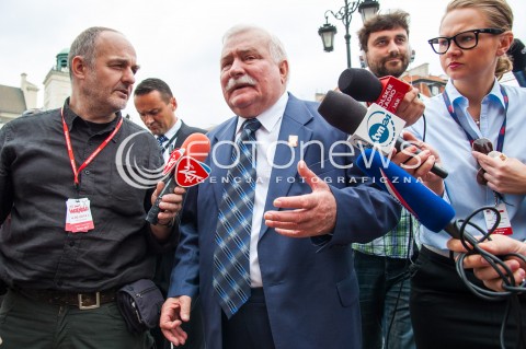  04.06.2014 WARSZAWA GLOWNE UROCZYSTOSCI Z OKAZJI 25 LECIA WOLNYCH WYBOROW W POLSCE  N/Z PREZYDENT LECH WALESA  