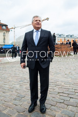  04.06.2014 WARSZAWA GLOWNE UROCZYSTOSCI Z OKAZJI 25 LECIA WOLNYCH WYBOROW W POLSCE  N/Z PREZYDENT ALEKSANDER KWASNIEWSKI  