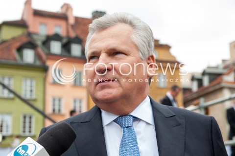  04.06.2014 WARSZAWA GLOWNE UROCZYSTOSCI Z OKAZJI 25 LECIA WOLNYCH WYBOROW W POLSCE  N/Z PREZYDENT ALEKSANDER KWASNIEWSKI  