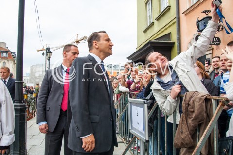  04.06.2014 WARSZAWA GLOWNE UROCZYSTOSCI Z OKAZJI 25 LECIA WOLNYCH WYBOROW W POLSCE  N/Z MINISTER SPRAW ZAGRANICZNYCH RADOSLAW SIKORSKI  
