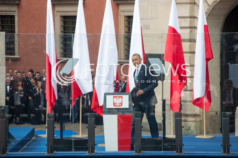  04.06.2014 WARSZAWA GLOWNE UROCZYSTOSCI Z OKAZJI 25 LECIA WOLNYCH WYBOROW W POLSCE  N/Z PREZYDENT USA BARACK OBAMA  