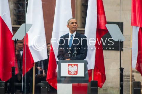  04.06.2014 WARSZAWA GLOWNE UROCZYSTOSCI Z OKAZJI 25 LECIA WOLNYCH WYBOROW W POLSCE  N/Z PREZYDENT USA BARACK OBAMA  