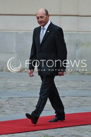  04.06.2014 WARSZAWA <br />GLOWNE UROCZYSTOSCI Z OKAZJI 25 LECIA WOLNYCH WYBOROW W POLSCE<br />N/Z TRAIAN BASESCU - PREZYDENT RUMUNII<br /> 