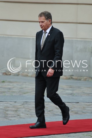  04.06.2014 WARSZAWA <br />GLOWNE UROCZYSTOSCI Z OKAZJI 25 LECIA WOLNYCH WYBOROW W POLSCE<br />N/Z SAULI NIINISTO - PREZYDENT FINLANDII<br /> 