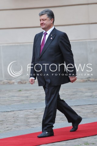  04.06.2014 WARSZAWA <br />GLOWNE UROCZYSTOSCI Z OKAZJI 25 LECIA WOLNYCH WYBOROW W POLSCE<br />N/Z PREZYDENT ELEKT UKRAINY PETRO POROSZENKO<br /> 