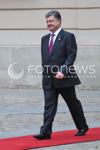  04.06.2014 WARSZAWA <br />GLOWNE UROCZYSTOSCI Z OKAZJI 25 LECIA WOLNYCH WYBOROW W POLSCE<br />N/Z PREZYDENT ELEKT UKRAINY PETRO POROSZENKO<br /> 