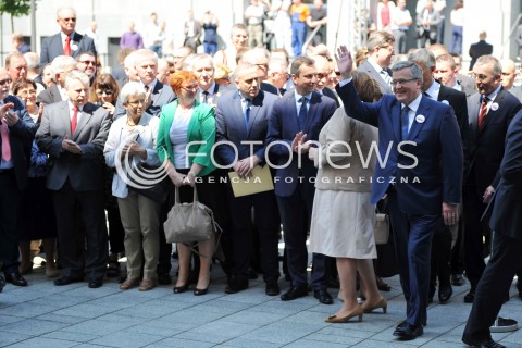  05.06.2014 WARSZAWA<br />ODSLONIECIE MEMORIALU WOLNEGO SLOWA<br />N/Z PREZYDENT RP BRONISLAW KOMOROWSKI <br /> 