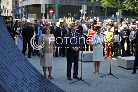 Odsłonięcie Memoriału Wolnego Słowa przez Prezydenta RP w Warszawie