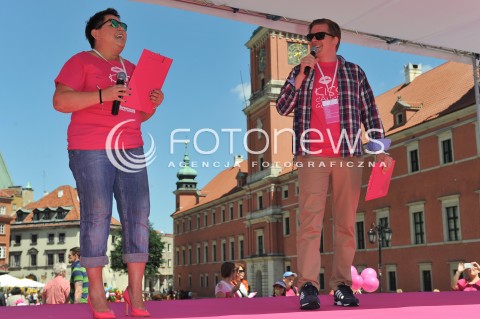  07.06.2014 WARSZAWA<br />AVON WALK 2014 MARSZ ROZOWEJ WSTAZKI<br />N/Z DOROTA WELLMAN FILIP CHAJZER<br /> 