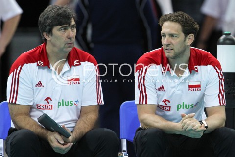  13.06.2014 KATOWICE SPODEK<br />SIATKOWKA MEZCZYZN <br />LIGA SWIATOWA 2014<br />FIVB VOLLEYBALL WORLD LEAGUE 2014<br />MECZ POLSKA - WLOCHY ( POLAND - ITALY ) <br />N/Z STEPHANE ANTIGA TRENER ( HEAD COACH ) PHILIPPE BLAIN II-TRENER ( ASSISTANT COACH ) <br /> 