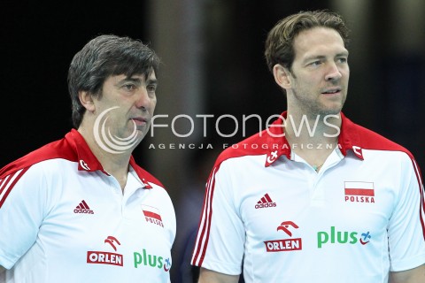  13.06.2014 KATOWICE SPODEK<br />SIATKOWKA MEZCZYZN <br />LIGA SWIATOWA 2014<br />FIVB VOLLEYBALL WORLD LEAGUE 2014<br />MECZ POLSKA - WLOCHY ( POLAND - ITALY ) <br />N/Z STEPHANE ANTIGA TRENER ( HEAD COACH ) PHILIPPE BLAIN II-TRENER ( ASSISTANT COACH ) <br /> 
