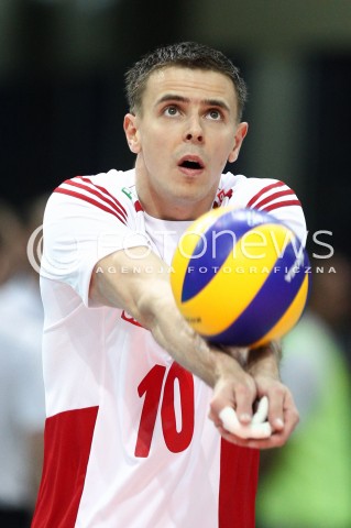  13.06.2014 KATOWICE SPODEK<br />SIATKOWKA MEZCZYZN <br />LIGA SWIATOWA 2014<br />FIVB VOLLEYBALL WORLD LEAGUE 2014<br />MECZ POLSKA - WLOCHY ( POLAND - ITALY ) <br />N/Z MARIUSZ WLAZLY SYLWETKA <br /> 